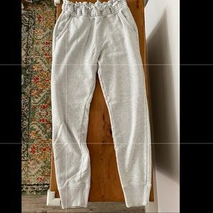 Abercrombie & Fitch grey sweats with bunched waistband detail size S